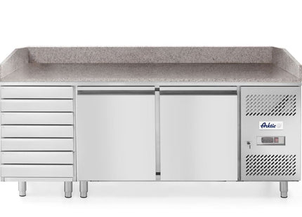 Pizzakølebord, dobbeltdør, Arktic, 250L, 230V/250W, 800x2010x(H)840mm