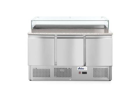 Pizzakølebord med tre døre 380L, Arktic, 254L, 230V/310W, 700x1365x(H)1120mm