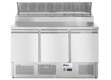 Salatkølebord med tre døre og hævet GN-display 380L, Arktic, 253L, 230V/310W, 700x1380x(H)1105mm