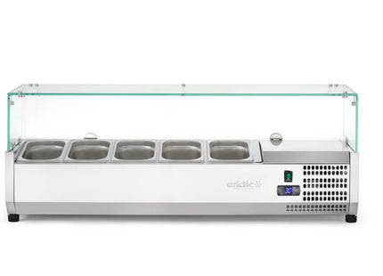 Kølet borddisplay GN 1/4, Arktic, 5x GN 1/4, GN 1/4, 22,5L, 230V/180W, 335x1205x(H)460mm