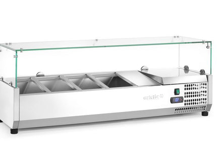 Kølet borddisplay GN 1/3, Arktic, 6x GN 1/3, GN 1/3, 36L, 230V/180W, 420x1405x(H)456mm