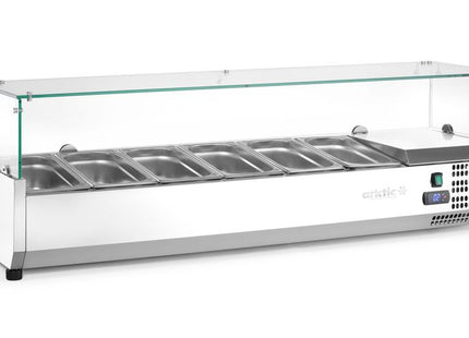 Kølet borddisplay GN 1/3, Arktic, 6x GN 1/3, GN 1/3, 36L, 230V/180W, 420x1405x(H)456mm