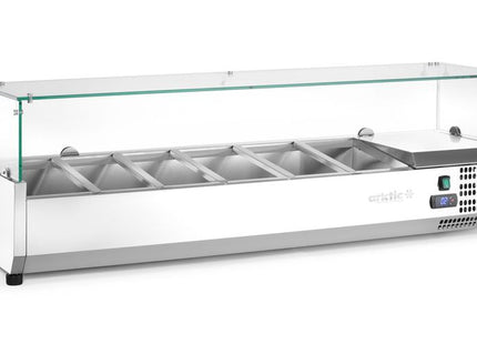 Kølet borddisplay GN 1/3, Arktic, 6x GN 1/3, GN 1/3, 36L, 230V/180W, 420x1405x(H)456mm