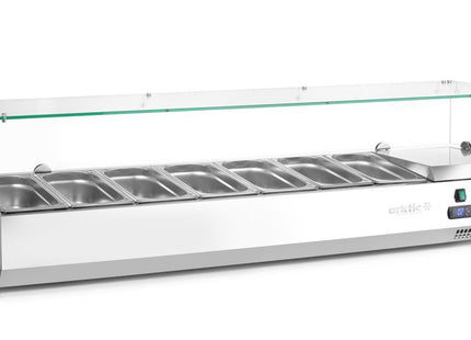 Kølet borddisplay GN 1/3, Arktic, 7x GN 1/3, GN 1/3, 42L, 230V/180W, 420x1605x(H)460mm