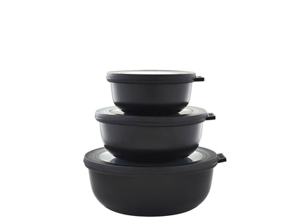 Skålesæt Cirqula lav 3 stk. Black - 6 sæt