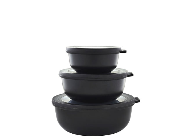 Skålesæt Cirqula lav 3 stk. Black - 6 sæt