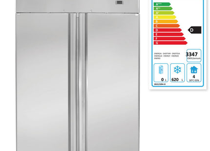 Fryser med 2 døre 900L, Arktic, Profi Line, 620L, 230V/750W, 745x1200x(H)1945mm