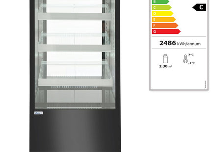 Kølediske med 3 skrå hylder, Arktic, 230V/480W, 833x650x(H)1460mm