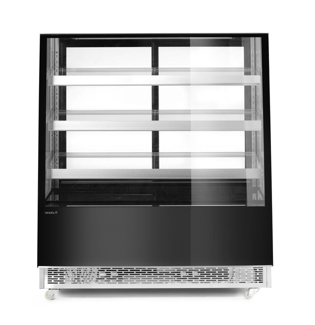 Kølediske med 3 skrå hylder, Arktic, sort, 230V/490W, 833x1200x(H)1460mm