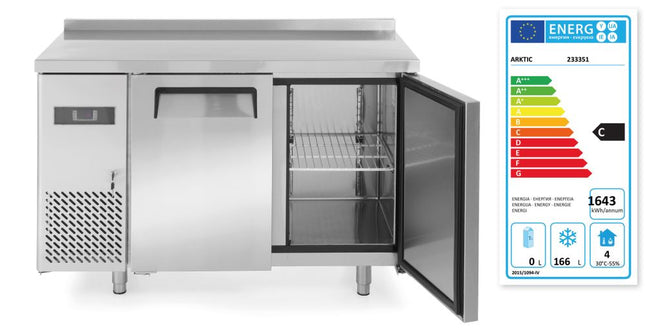 Todørs frysebord Kitchen Line 220L, Arktic, Kitchen Line, 166L, 230V/550W, 600x1200x(H)840mm