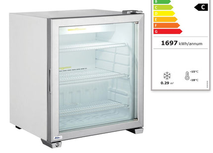 Bordfryser med glasdør 90L, Arktic, 90L, 230V/230W, 593x620x(H)680mm