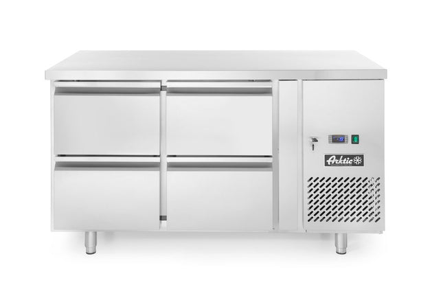 Kølebord, 4 skuffer, Arktic, Profi Line, uden bagkant, 90L, 230V/250W, 700x1360x(H)840mm