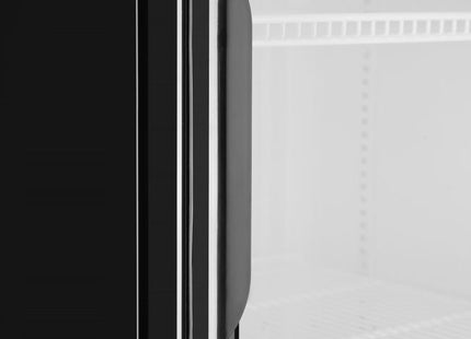 Backbar-køleskab med bagbelyst panel, enkeltdørs, Arktic, 254L, sort, 230V/250W, 578x605x(H)1980mm