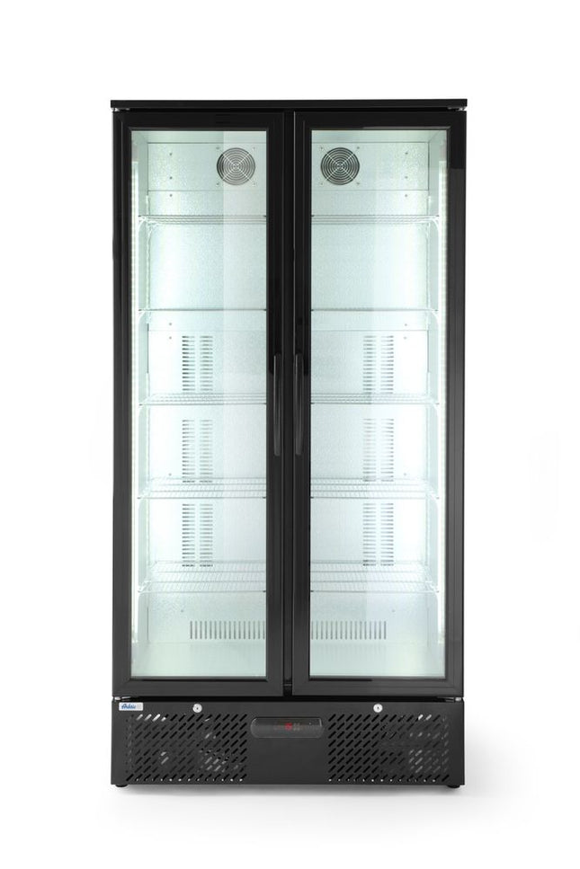 Backbar-køleskab, dobbeltdørs, Arktic, 384L, sort, 230V/365W, 940x635x(H)1983mm