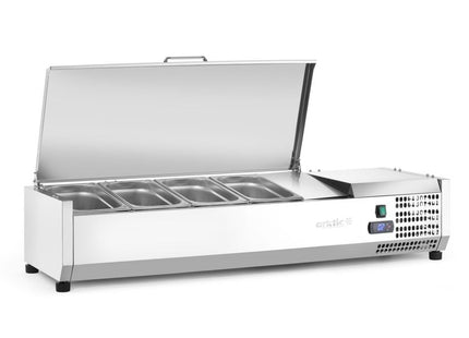 Kølet bordmonteret ingrediensstation GN 1/3, Arktic, 9x GN1/3, GN 1/3, 54L, 230V/180W, 420x2005x(H)630mm