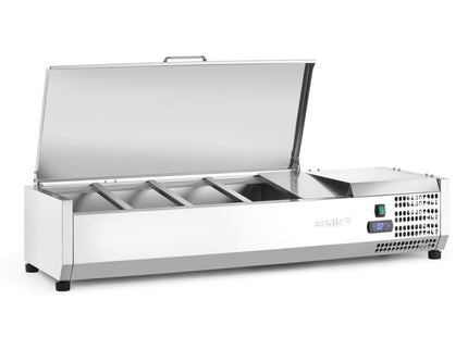 Kølet bordmonteret ingrediensstation GN 1/3, Arktic, 9x GN1/3, GN 1/3, 54L, 230V/180W, 420x2005x(H)630mm