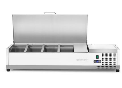 Kølet bordmonteret ingrediensstation GN 1/3, Arktic, 9x GN1/3, GN 1/3, 54L, 230V/180W, 420x2005x(H)630mm