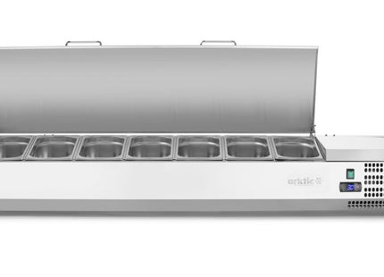 Kølet bordmonteret ingrediensstation GN 1/3, Arktic, 7x GN1/3, GN 1/3, 42L, 230V/180W, 420x1605x(H)630mm