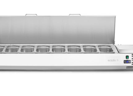 Kølet bordmonteret ingrediensstation GN 1/3, Arktic, 8x GN1/3, GN 1/3, 48L, 230V/180W, 420x1805x(H)630mm