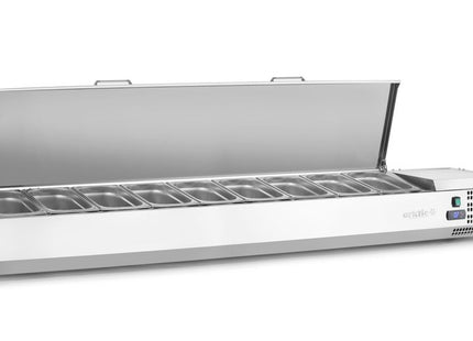 Kølet bordmonteret ingrediensstation GN 1/3, Arktic, 9x GN1/3, GN 1/3, 54L, 230V/180W, 420x2005x(H)630mm