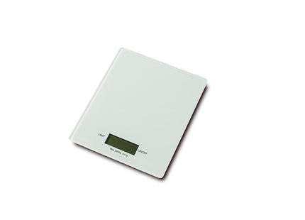 Køkkenvægt glas hvid 5kg/1g. - 6 stk