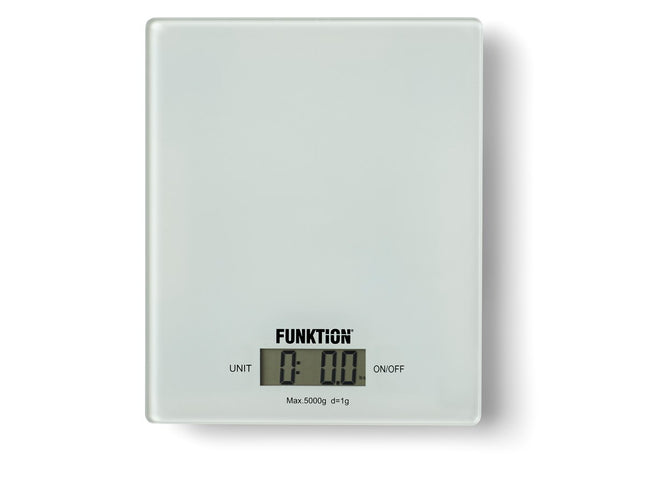Køkkenvægt glas hvid 5kg/1g. - 6 stk