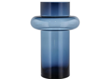 Vase Tube 40 cm Dark Blue Glas