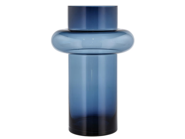 Vase Tube 40 cm Dark Blue Glas
