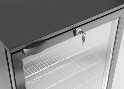 Backbar-køleskab, enkeltdørs, Arktic, 105L, sort, 230V/120W, 600x530x(H)870mm