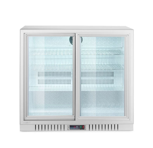 Backbar-køleskab med 2 skydedøre, Arktic, 150L, sølv, 230V/175W, 900x520x(H)840mm