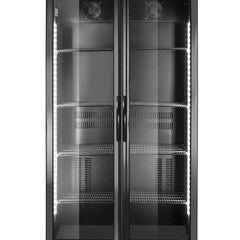 Backbar-køleskab, dobbeltdørs, Arktic, 477L, sort, 230V/365W, 530x900x(H)1820mm