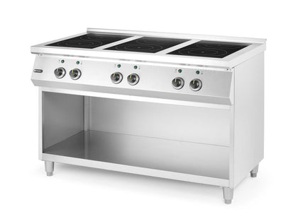 Induktionskomfur, 6 kogezoner, HENDI, Open storage area, 400V/25500W, 1200x700x(H)890mm