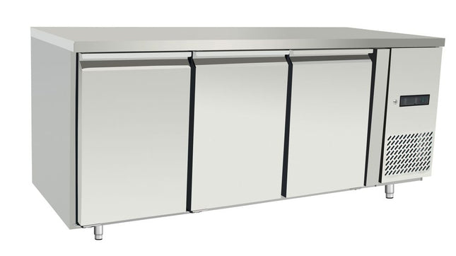 Frysebord, 3 døre, Arktic, Profi Line, uden bagkant, 334L, 230V/600W, 700x1795x(H)839mm