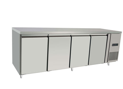 Kølebord, 4 døre, Arktic, Profi Line, uden bagkant, 450L, 230V/400W, 700x2230x(H)839mm