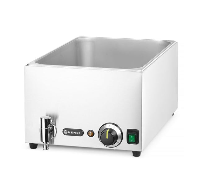 Bain-marie med aftapningshane Ranger, HENDI, Til GN-bakker: maks. højde 150 mm, GN 1/1, 220-240V/1000W, 576x334x(H)241mm