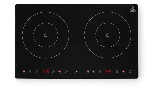 Dobbelt induktionskogeplade, HENDI, Kitchen Line, 230V/3500W, 608x405x(H)54mm