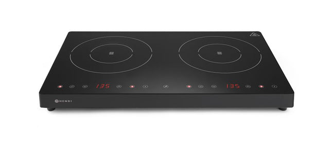 Dobbelt induktionskogeplade, HENDI, Kitchen Line, 230V/3500W, 608x405x(H)54mm