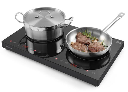 Dobbelt induktionskogeplade, HENDI, Kitchen Line, 230V/3500W, 608x405x(H)54mm