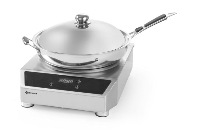 Induktionswok model 3500, HENDI, Profi Line, induktionswok+wokpande, 230V/3500W, 340x450x(H)295mm