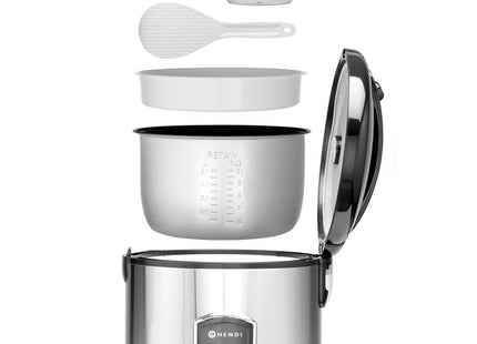 Riskoger med dampfunktion, HENDI, Profi Line, 1,8L, 230V/700W, ⌀280x(H)285mm