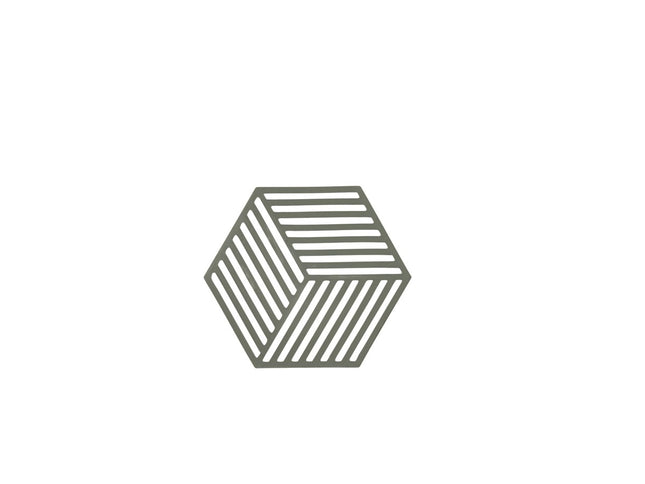 Bordskåner Hexagon Olive green - 12 stk