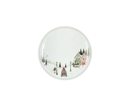 Tallerken flad lige kant Vinter Toulouse 20 cm - 6 stk
