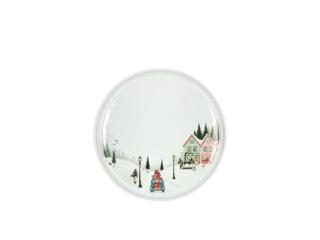 Tallerken flad lige kant Vinter Toulouse 20 cm - 6 stk
