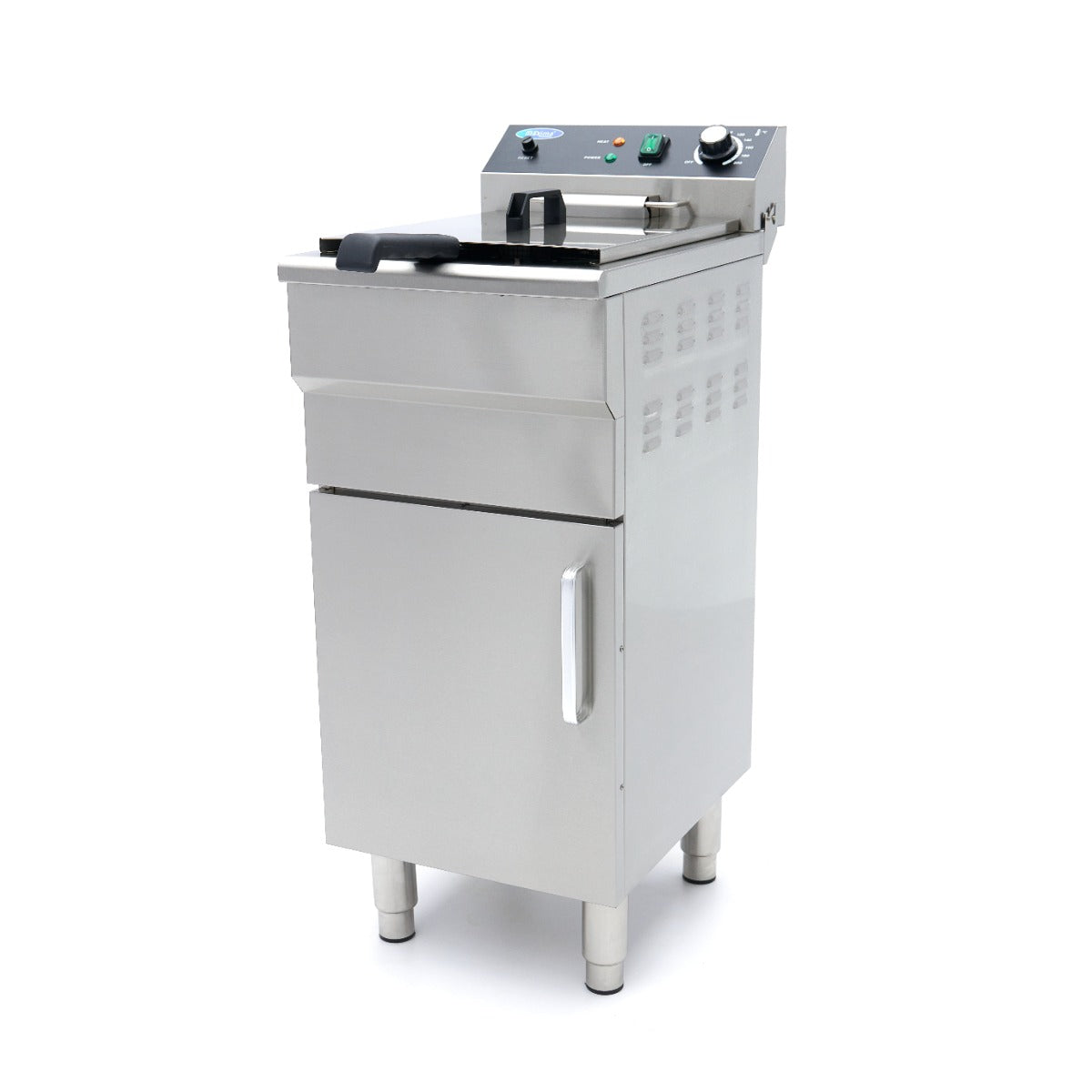 Friturekoger - 16 L - 1 kurv - med aftapningshane og stativ - 230 V