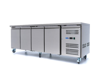 Frysebord - 223 cm - 4 døre
