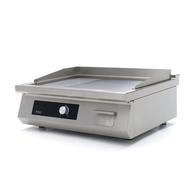 Indukserende stegeplade 700 - Glat og Riflet - 5000W - Dobbelt