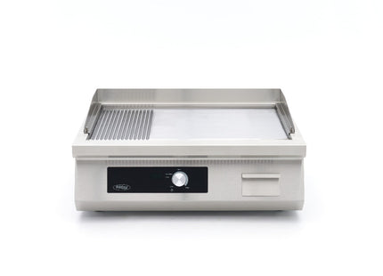 Indukserende stegeplade 700 - Glat og Riflet - 5000W - Dobbelt