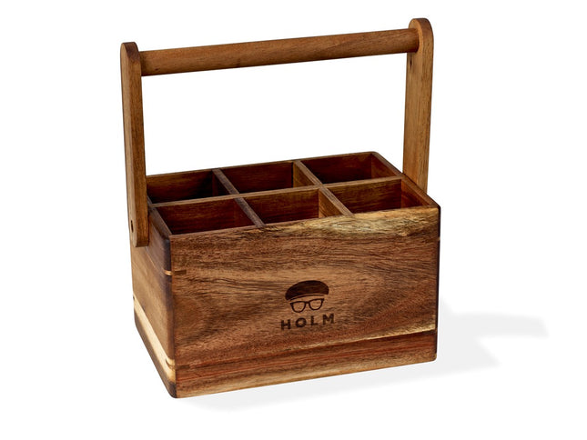Holder 6 rum 25x14x22 cm Akacietræ HOLM - 6 stk