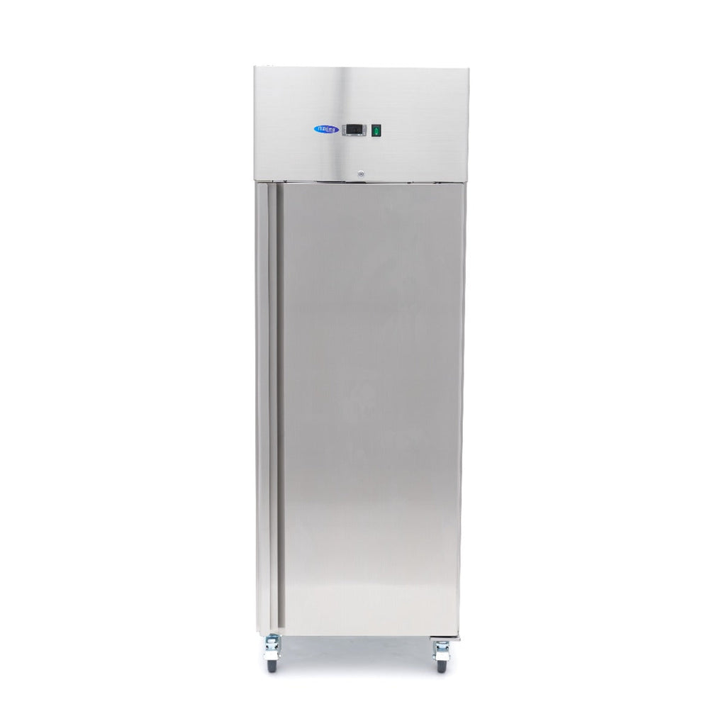 Freezer - 600L - 3 Adjustable Shelves (2/1 GN) - Stainless Steel - on Wheels