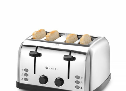 Brødrister 4 skiver, HENDI, 240V/1500W, 295x335x(H)180mm